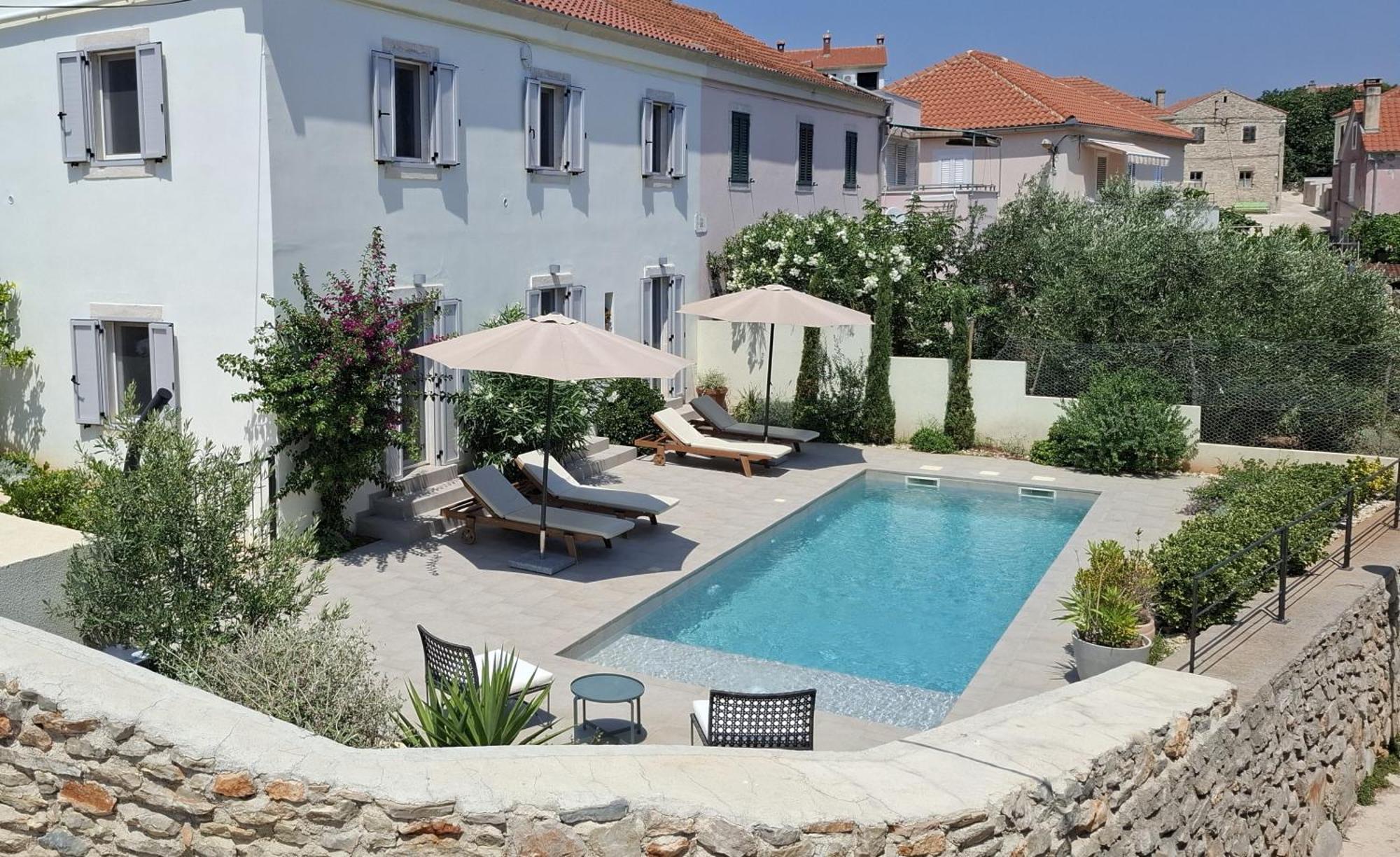 Villa Mira With A Heated Pool And A Sea View Bozava Ngoại thất bức ảnh